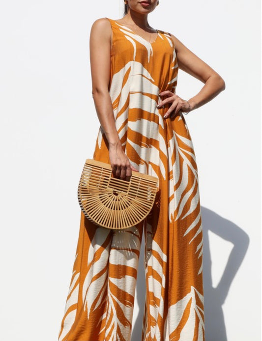 Loose Fit Print Jumpsuit