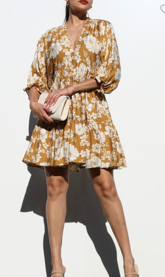 Loose Fit Ruffled Dress