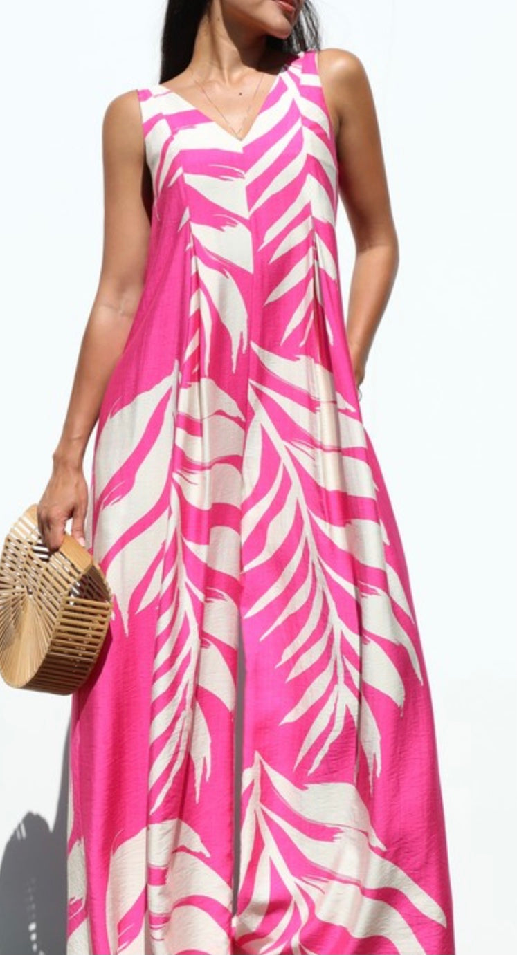 Loose Fit Print Jumpsuit