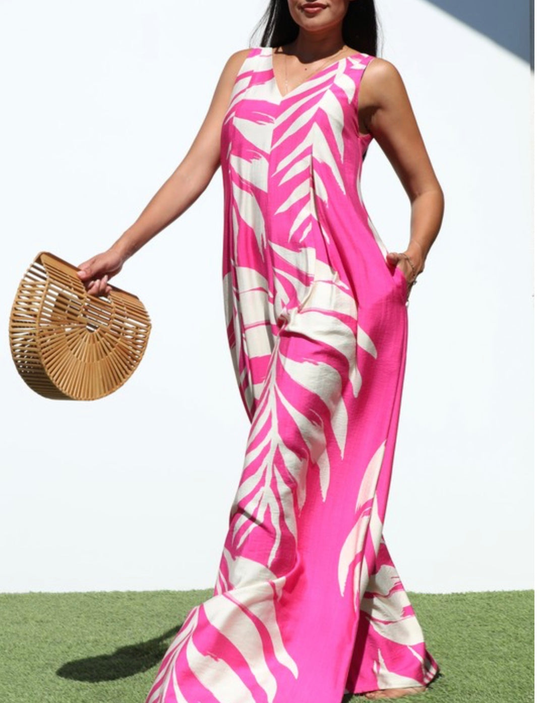 Loose Fit Print Jumpsuit